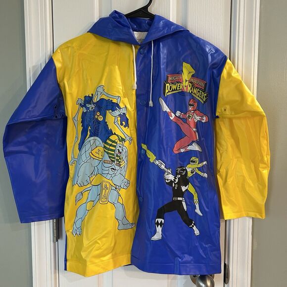 High Point Other - Vintage 1994 Mighty Morphin Power Rangers Kids Vinyl Raincoat Jacket Sz 6 Saban